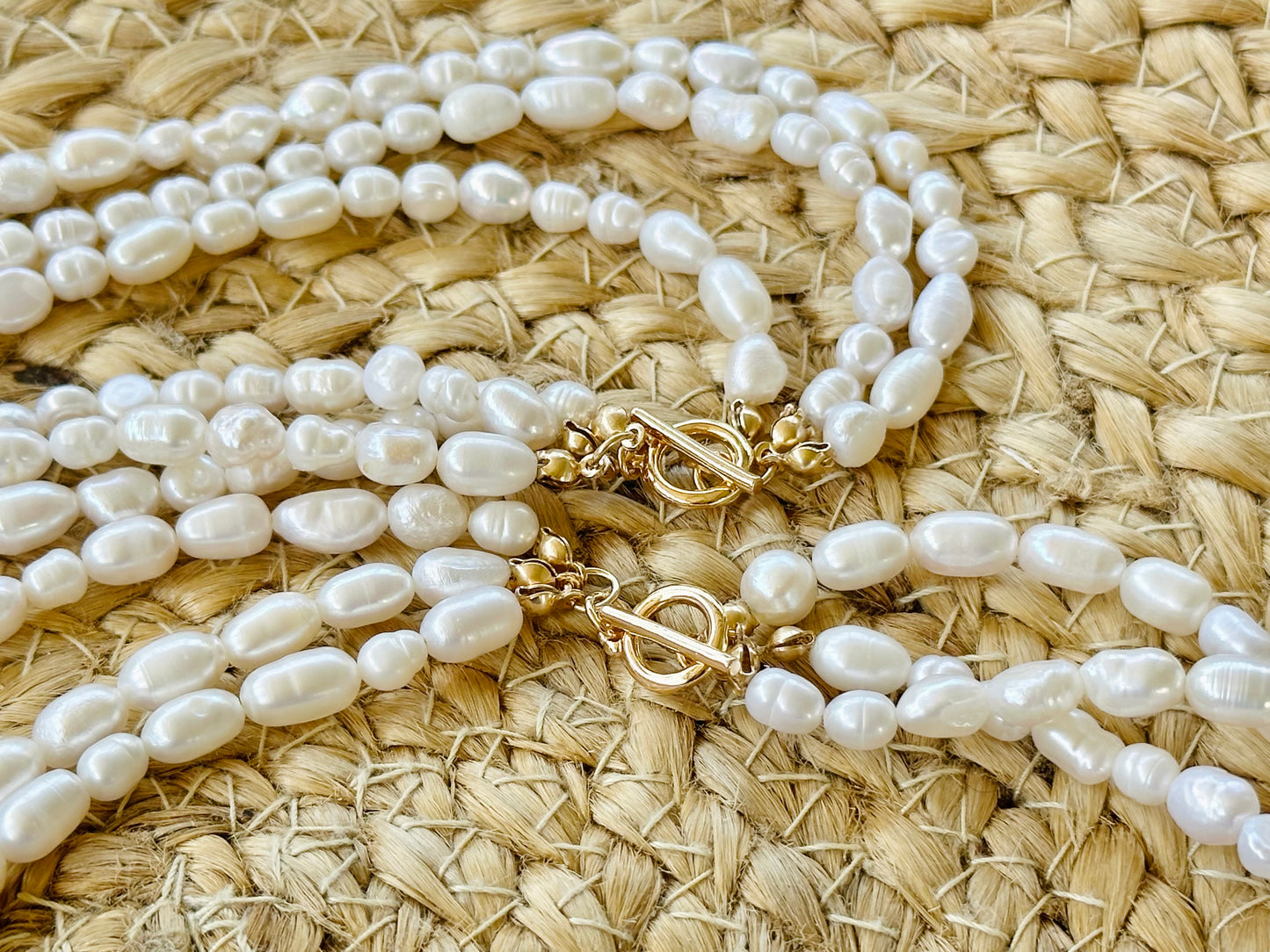 Multi Layered Pearl and Scallop Chunky Statement Necklace