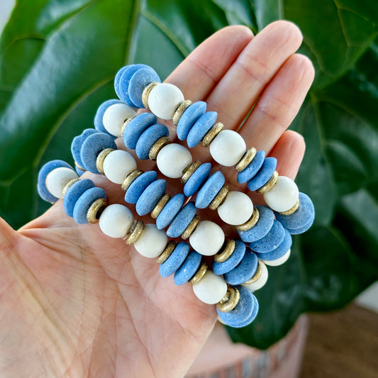 Caroline Blue Beaded Bracelets