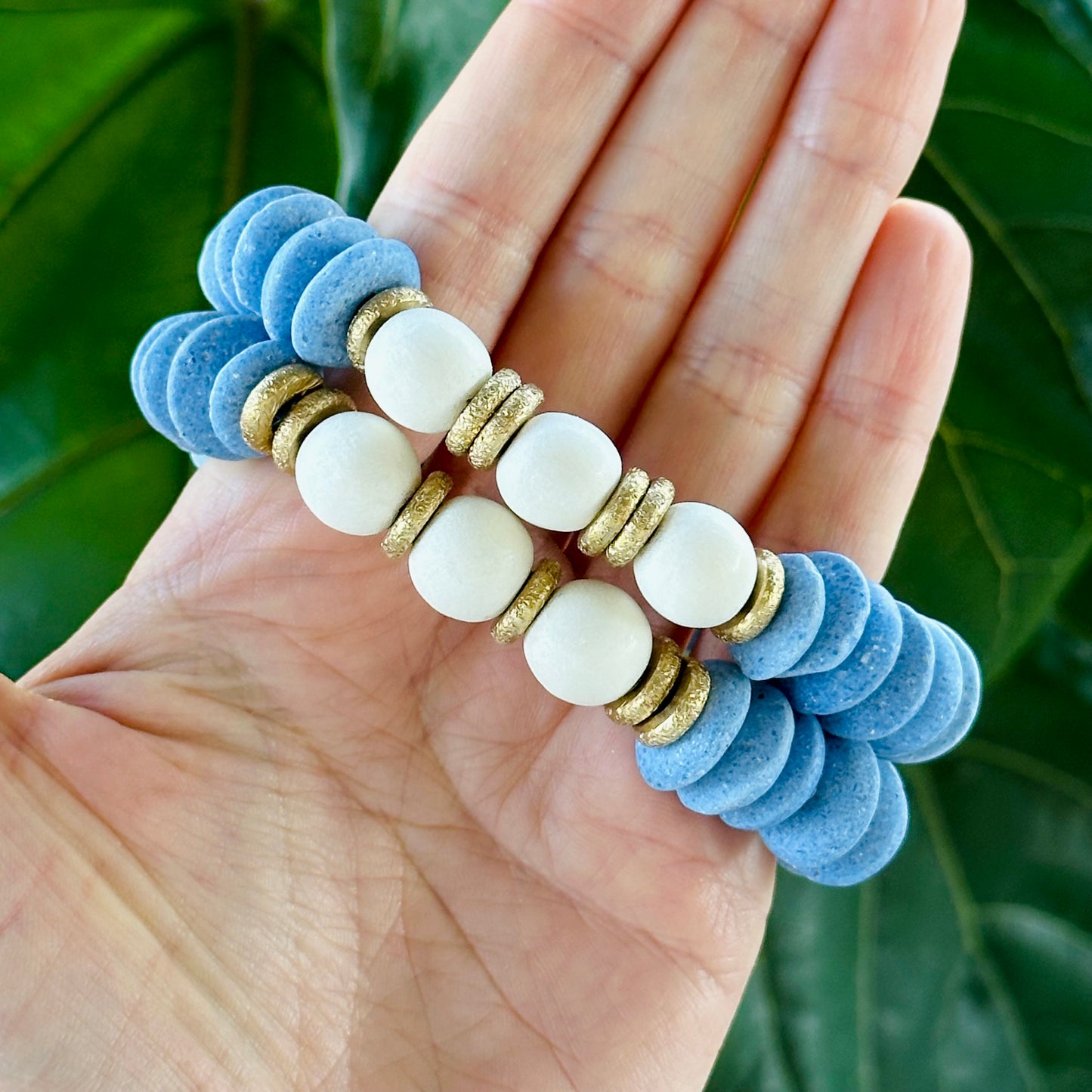 Caroline Blue Beaded Bracelets