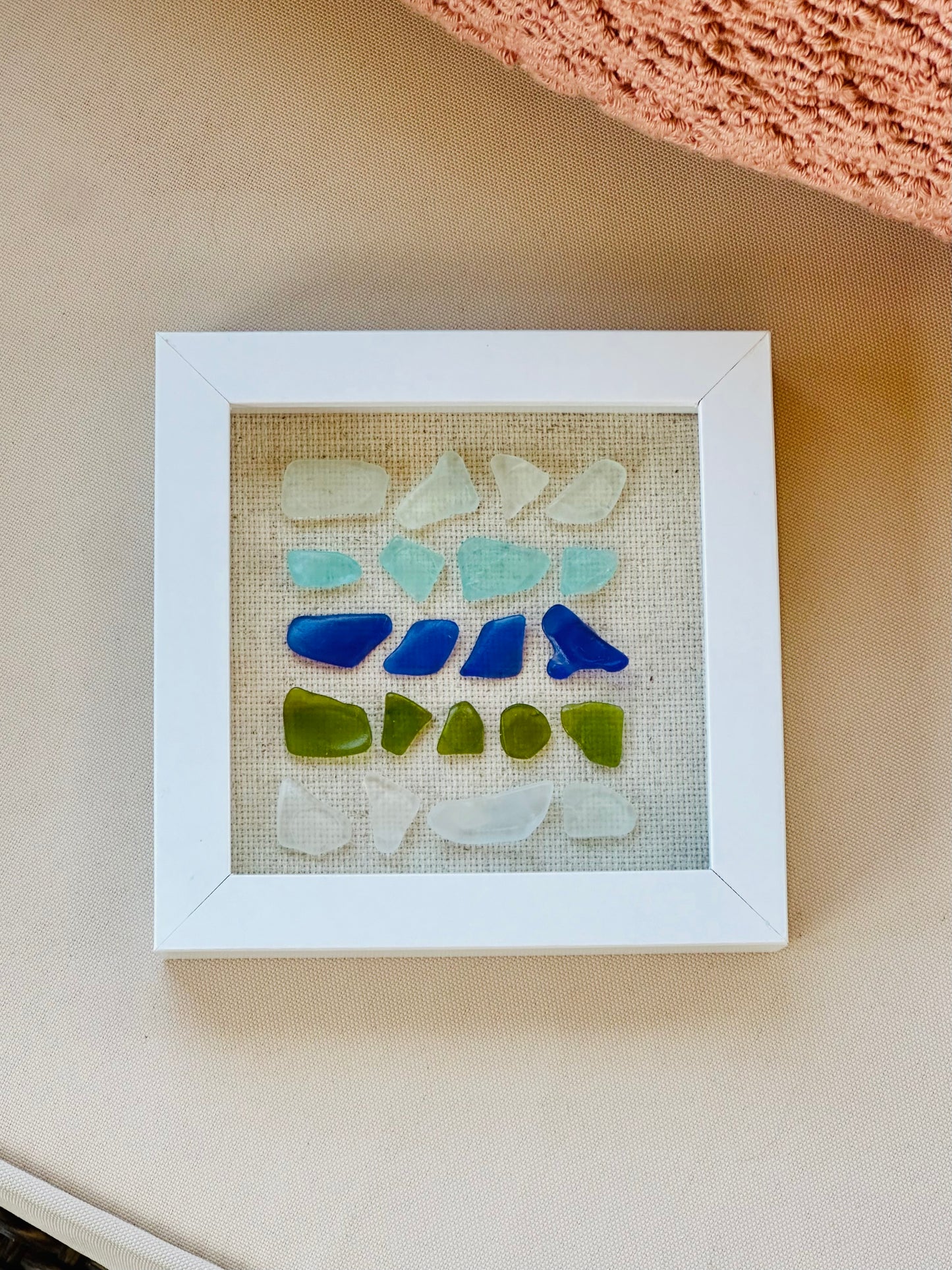 5x5 Sea Glass Shadow Box