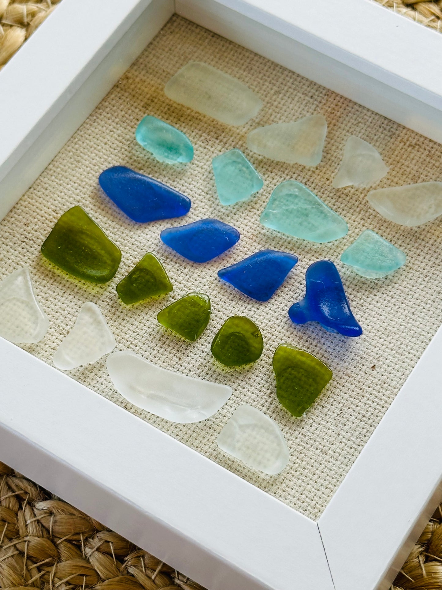 5x5 Sea Glass Shadow Box