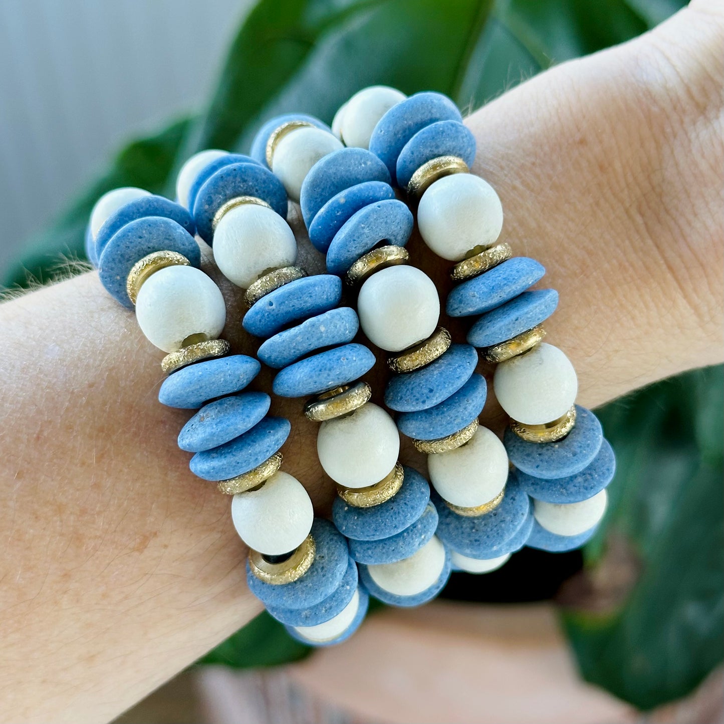 Caroline Blue Beaded Bracelets