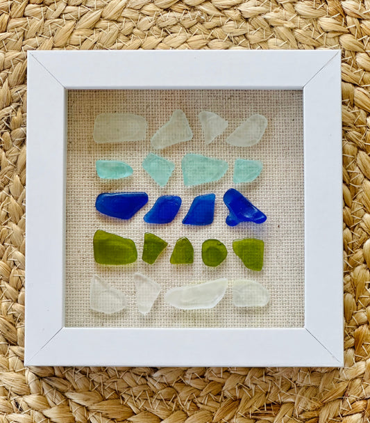 5x5 Sea Glass Shadow Box