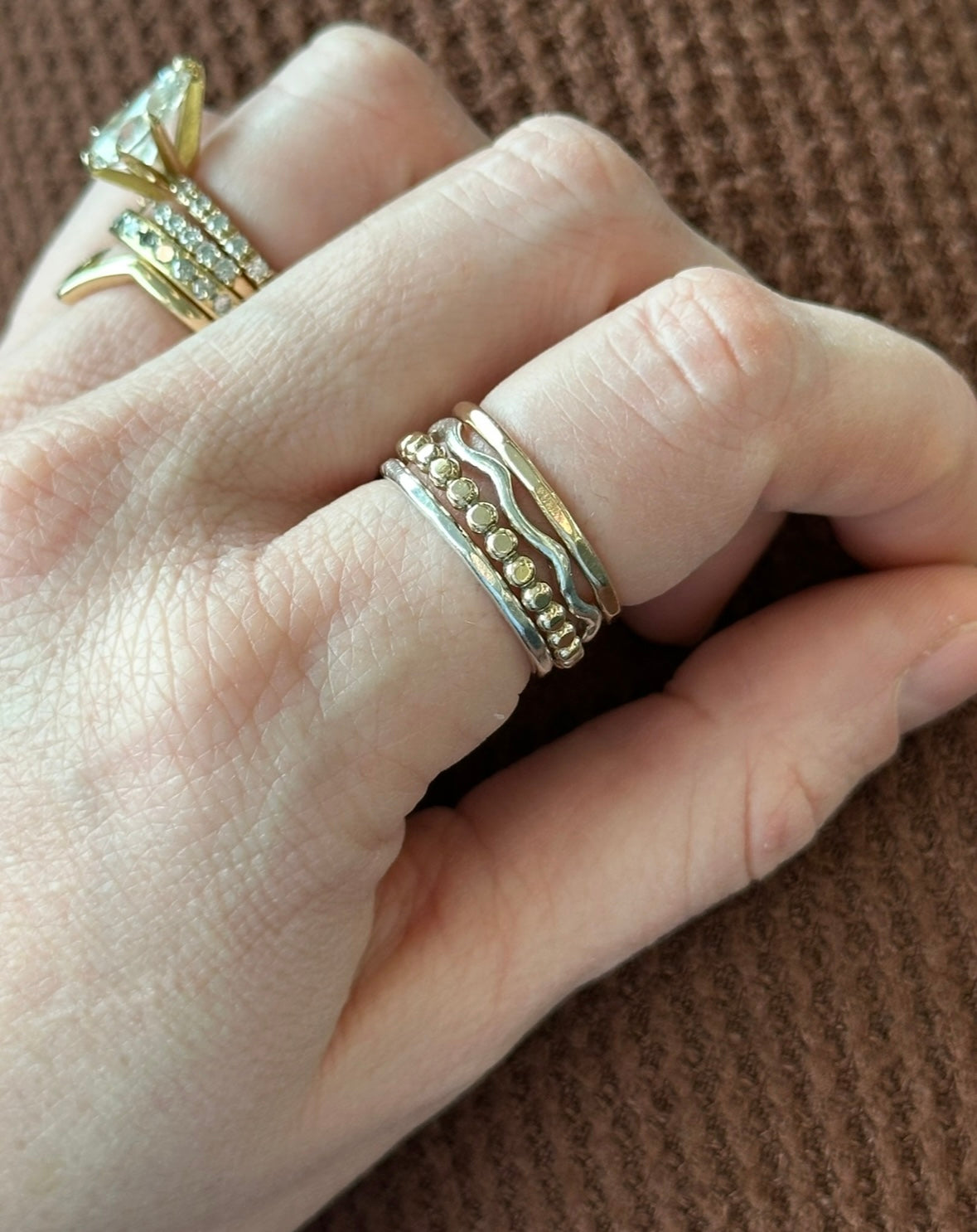 Hammered Stackable Ring