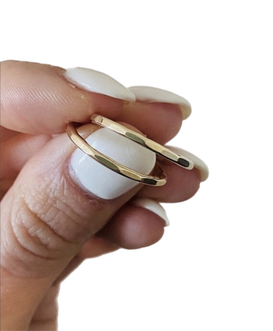 Hammered Stackable Ring